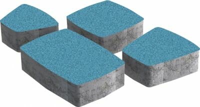 Изображение Тротуарная плитка "Классико" (синий) 115х113х60 мм (3.4 кг) Арбет
