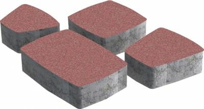 Изображение Тротуарная плитка "Классико" (красный) 172х115х60 мм (1.2 кг) Арбет