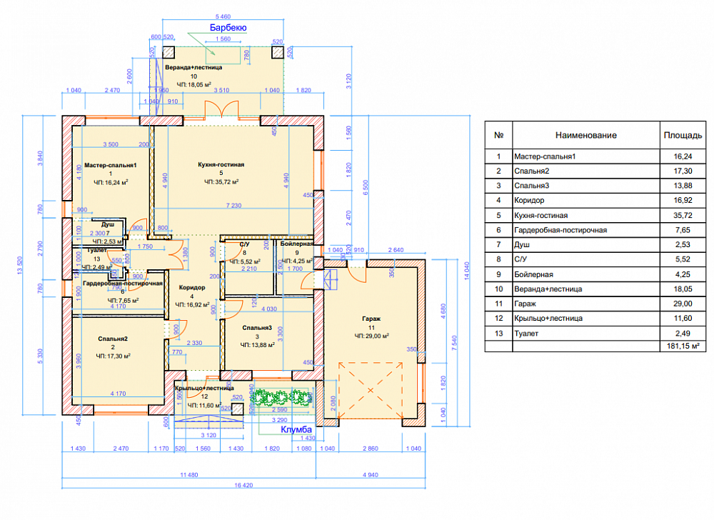 Проект дома Мк 181 КЛУ