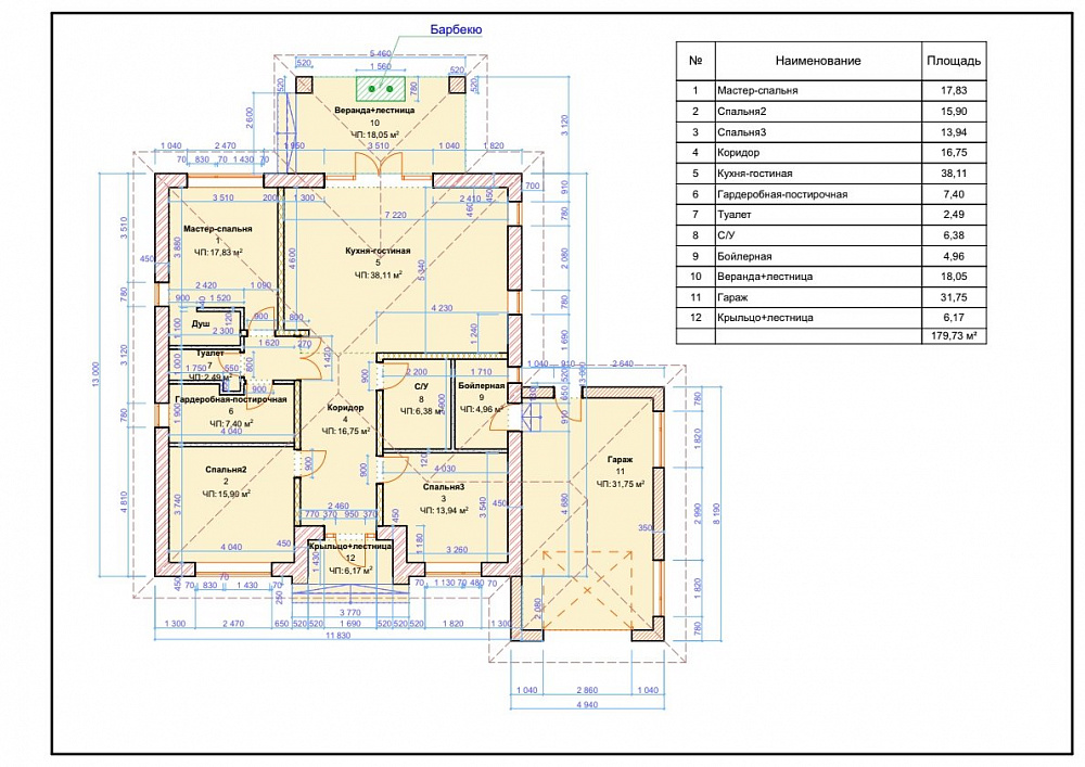 Проект дома Мс180
